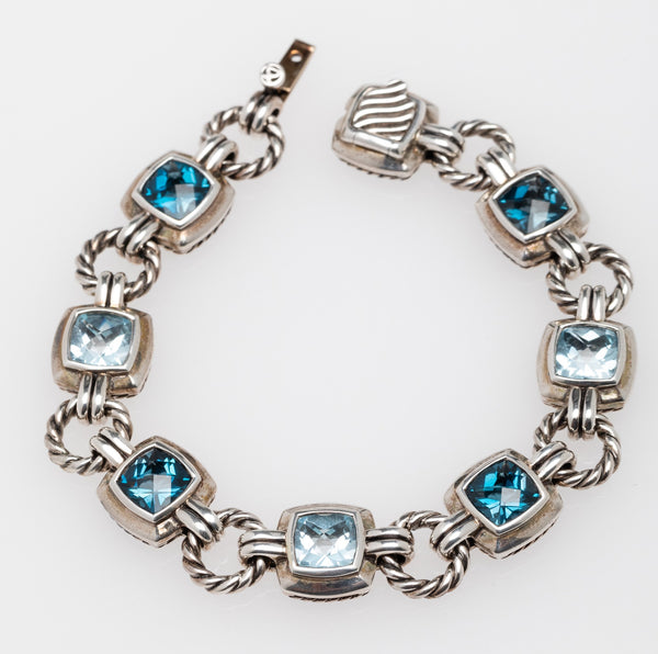 Renaissance Blue Topaz Link Bracelet