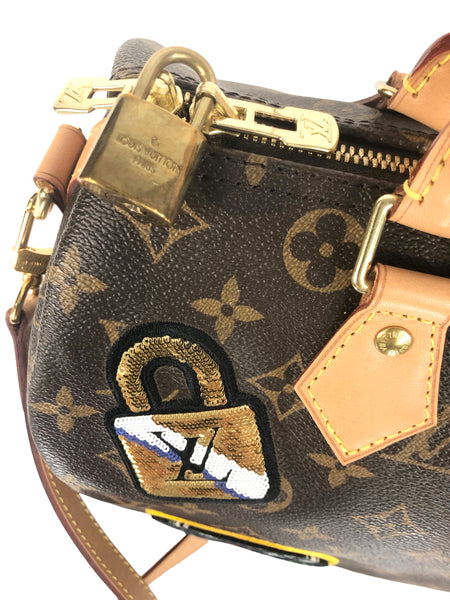 Limited Edition Monogram Patches Speedy 30 Bandouliere Bag