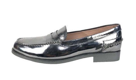 Silver Penny Loafer | Size US 9 - IT 39