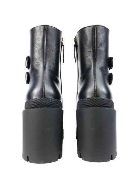Trip Supreme Monogram Leather Ankle Boots  | Size US 10.5 - IT 40.5