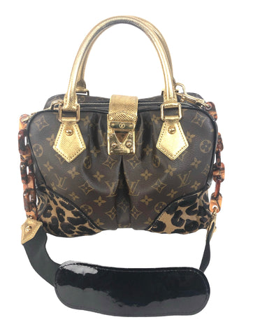 Adele Monogram  Leopard with Acrylic Strap Handbag/Shoulder Bag