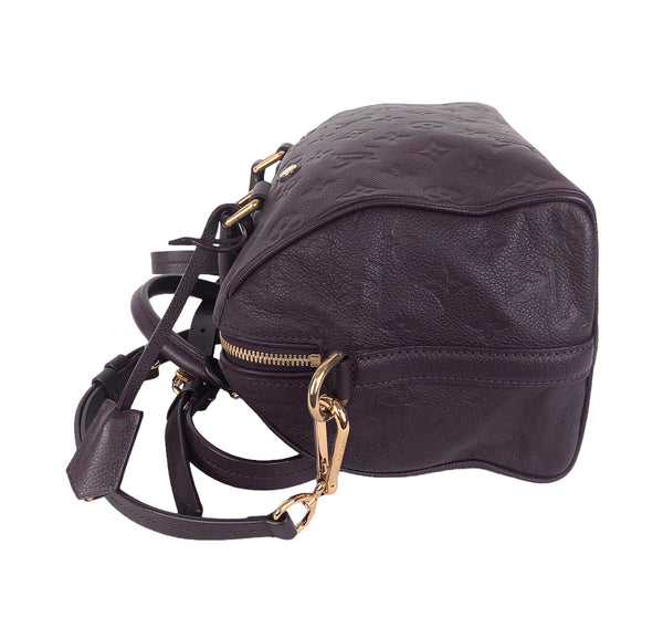 Plum Empreinte Leather Speedy 25 Bandouliere Bag