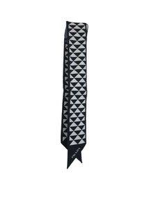 Triangle Logo Print Silk Twill Scarf