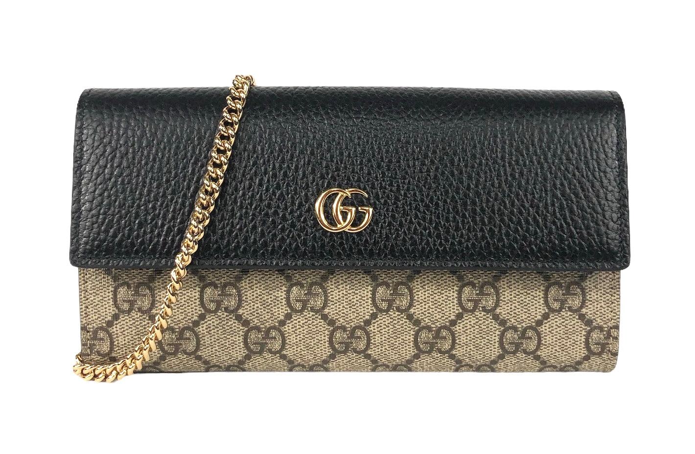 GG Supreme Marmont Chain Wallet Crossbody