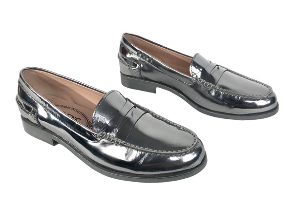 Silver Penny Loafer | Size US 9 - IT 39
