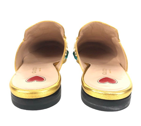 Princetown Metallic Crystal Slippers | Size US 7.5 - IT 37.5