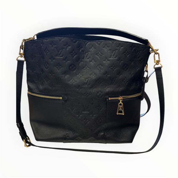 Louis Vuitton Black Monogram Empreinte Leather Melie Hobo Bag