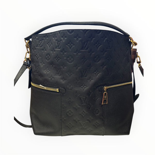 Louis Vuitton Black Monogram Empreinte Leather Melie Hobo Bag