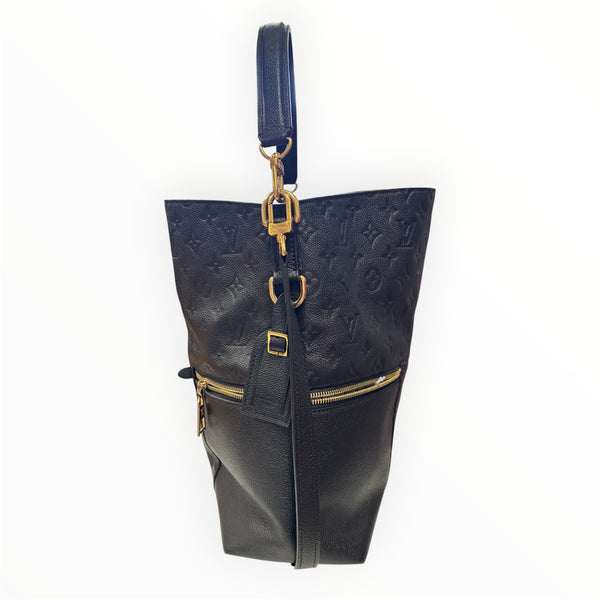 Louis Vuitton Black Monogram Empreinte Leather Melie Hobo Bag
