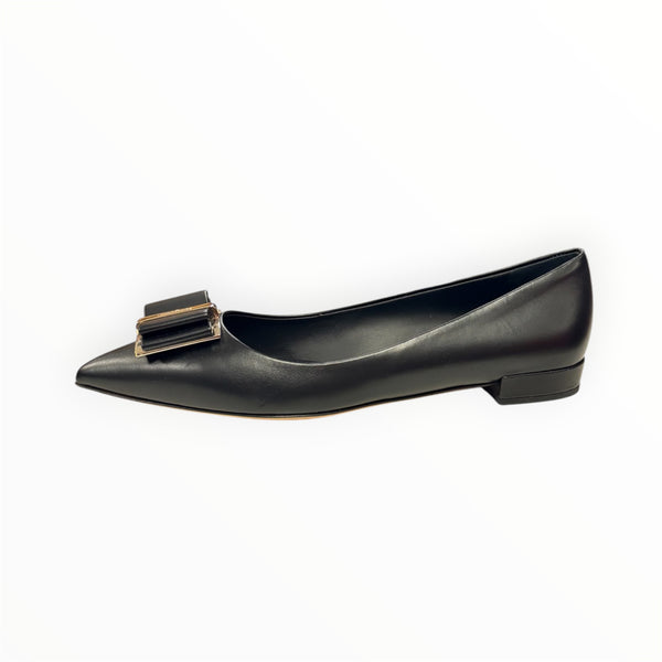 Salvatore Ferragamo Zeri Vara-bow lambskin ballerina shoes Size 9