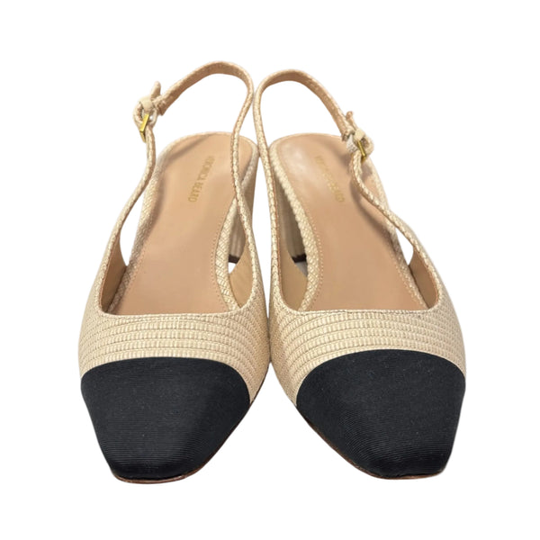 Veronica Beard Cecile Lurex Cap Toe Slingback