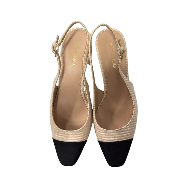 Veronica Beard Cecile Lurex Cap Toe Slingback