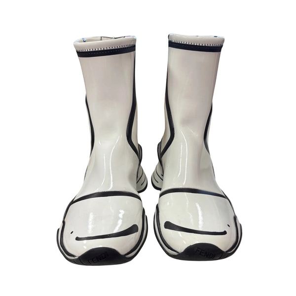 Fendi x Joshua Vides Leather High Top Boot Sneaker