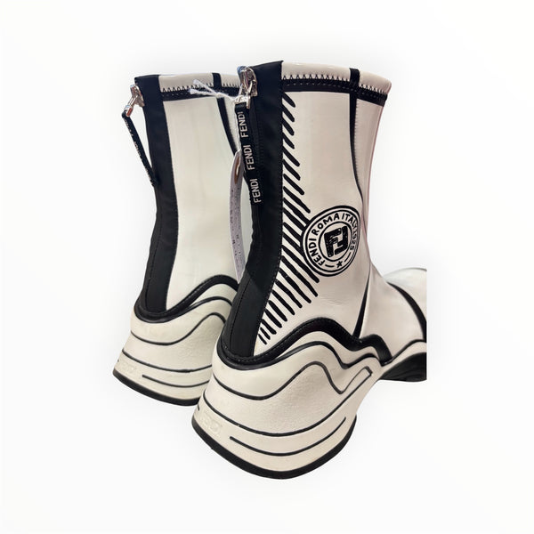 Fendi x Joshua Vides Leather High Top Boot Sneaker