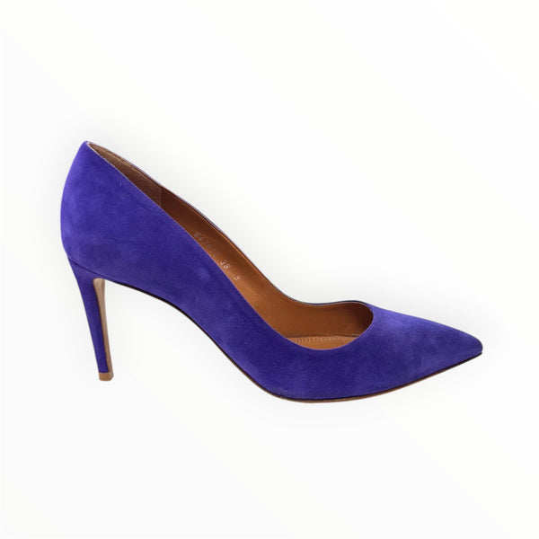Ralph Lauren Purple Suede Pointed Toe Pumps