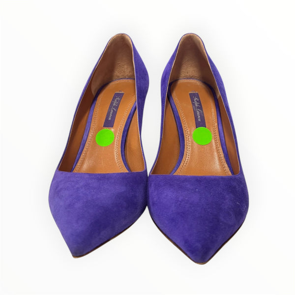 Ralph Lauren Purple Suede Pointed Toe Pumps