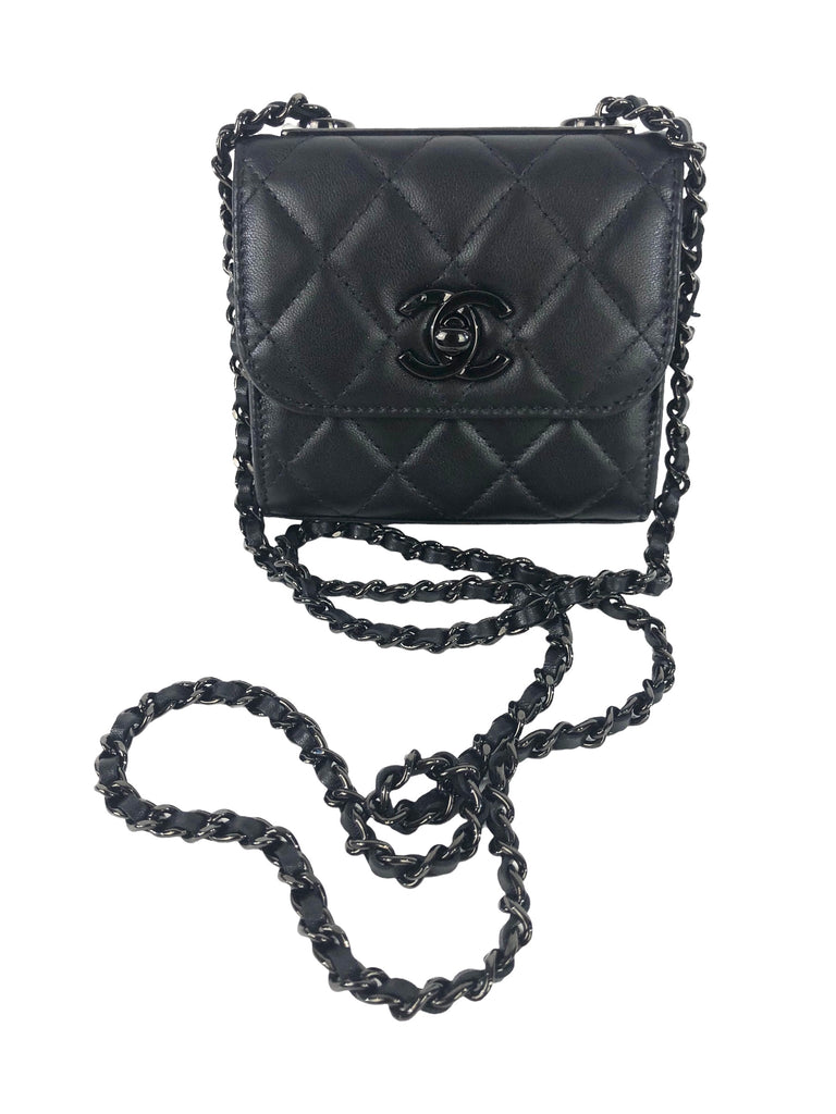 Chanel Chain Wallet Womens Shoulder Bags, Black