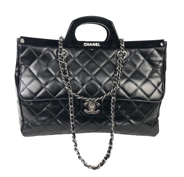 Glazed Calfskin Delivery Tote Large