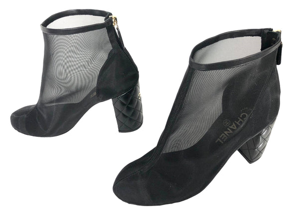 Mesh and Leather Ankle Boots | Size US 9 - IT 40.5