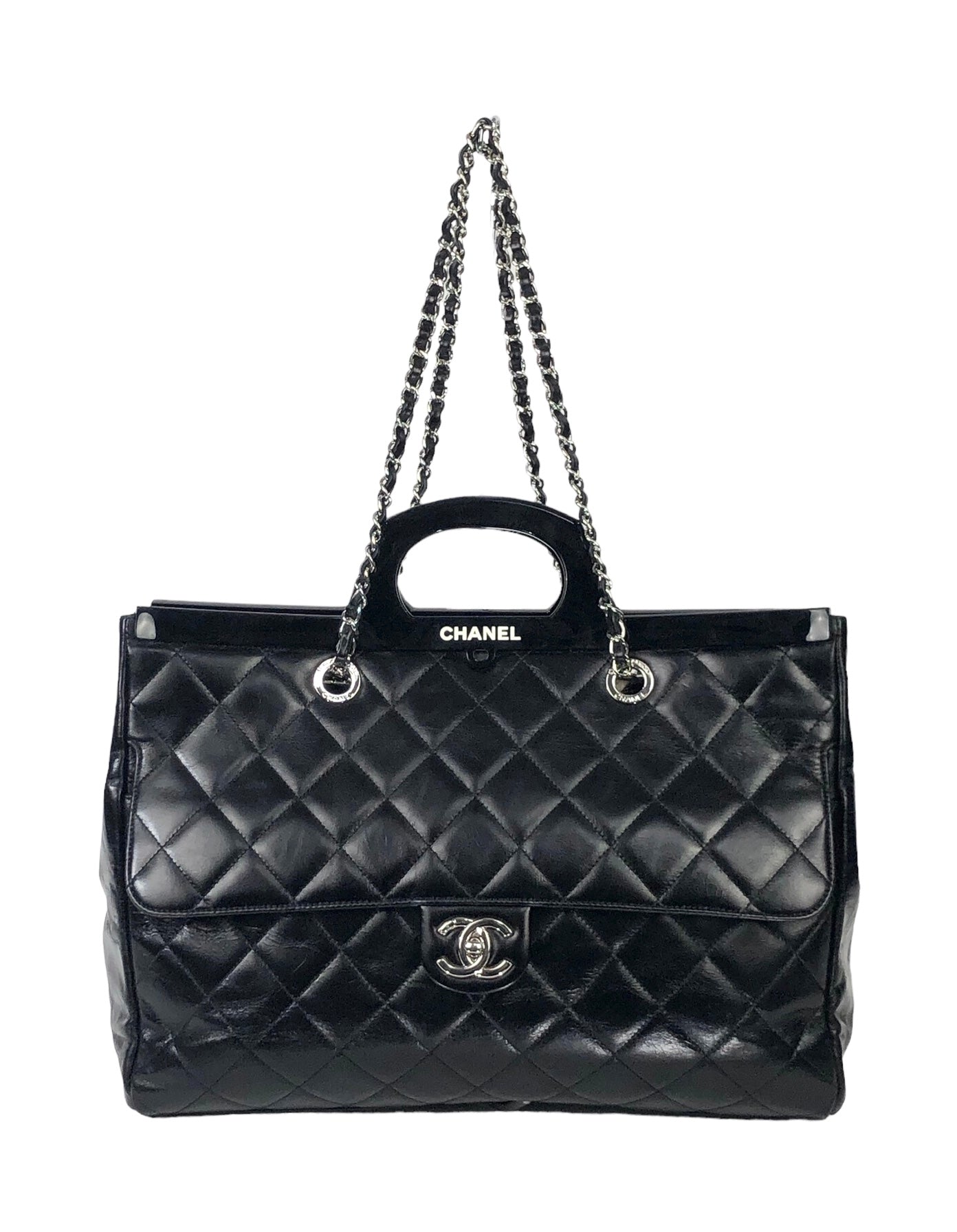 Glazed Calfskin Delivery Tote Large