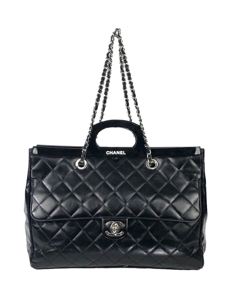 Glazed Calfskin Delivery Tote Large