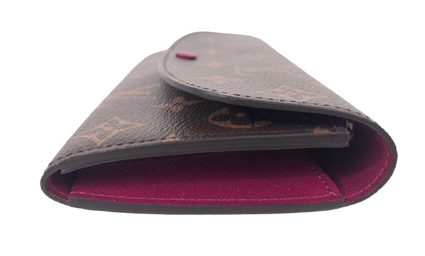 Emilie Monogram Fuchsia Wallet