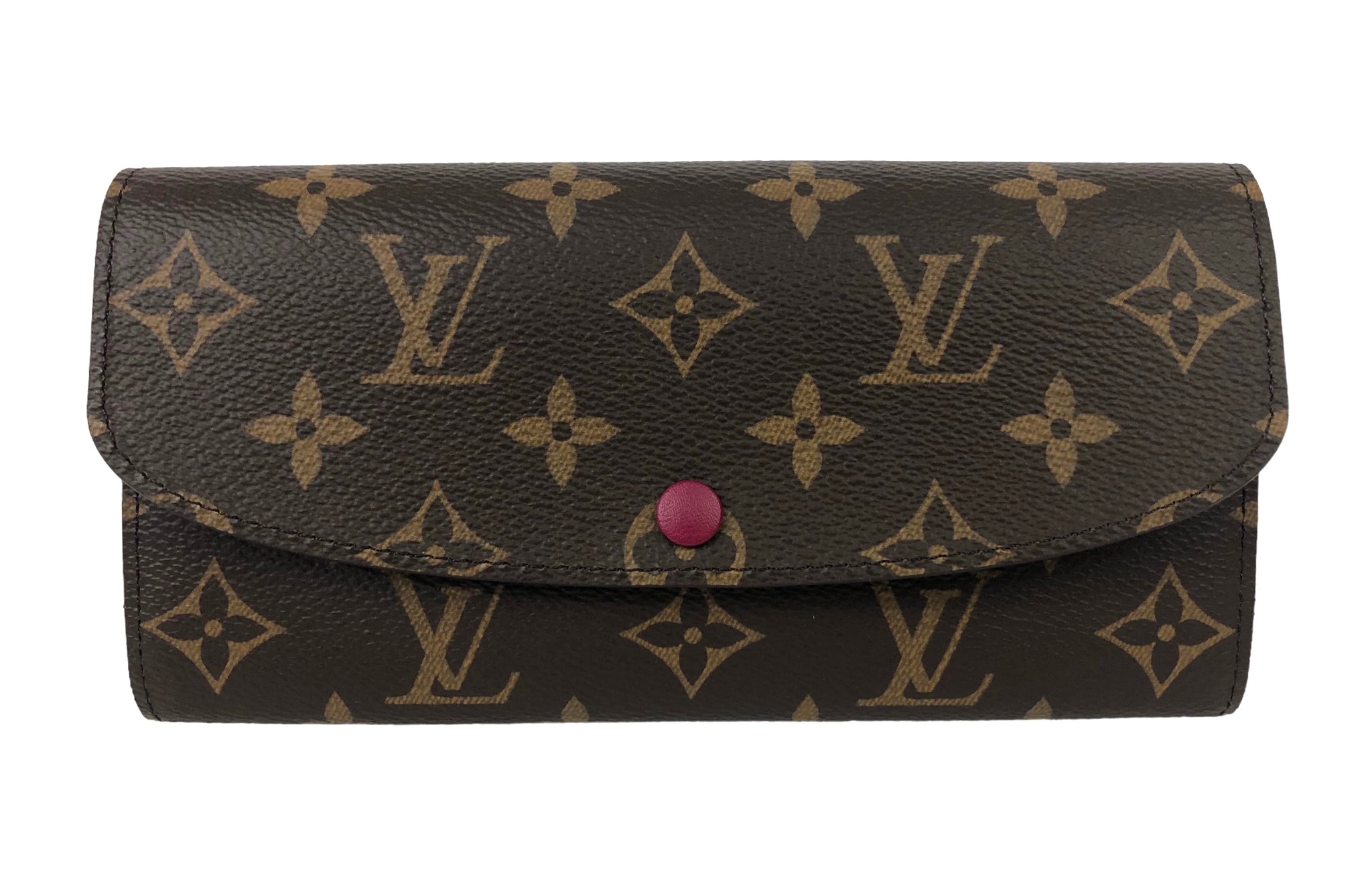 Emilie Monogram Fuchsia Wallet