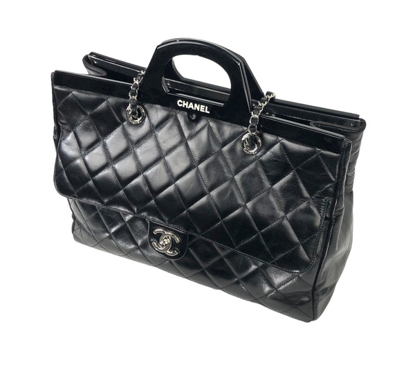 Glazed Calfskin Delivery Tote Large
