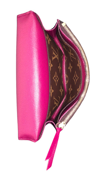 Emilie Monogram Fuchsia Wallet