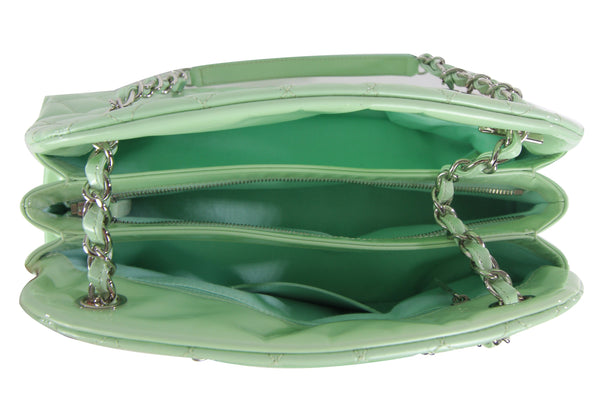 Mint Patent Quilted Mademoiselle Bowling Bag