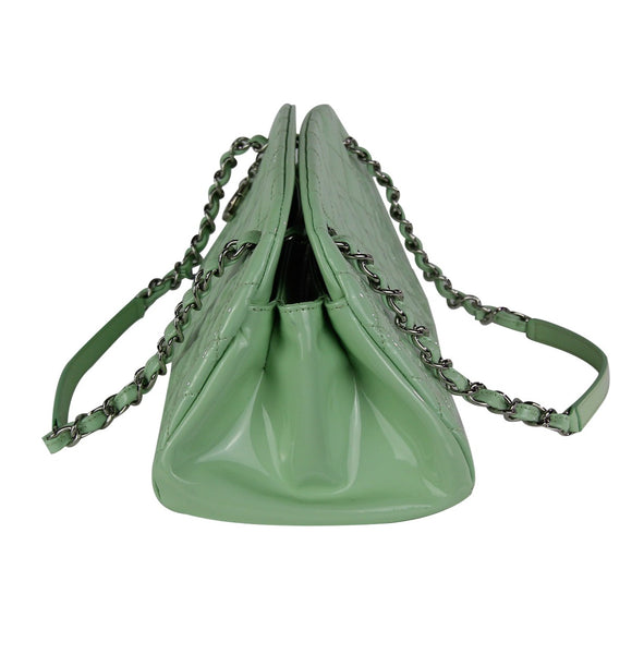 Mint Patent Quilted Mademoiselle Bowling Bag