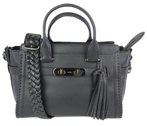Coach | Black Leather Tote with Shoulder Strap