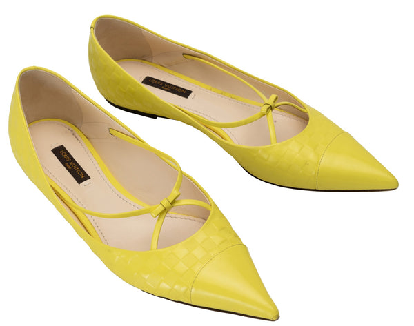 Damier Cubic Pointed Flat Sz8/38