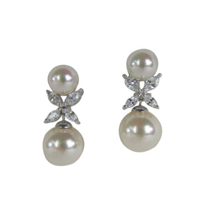 Majorica | Faux Pearl & Crystal Earrings