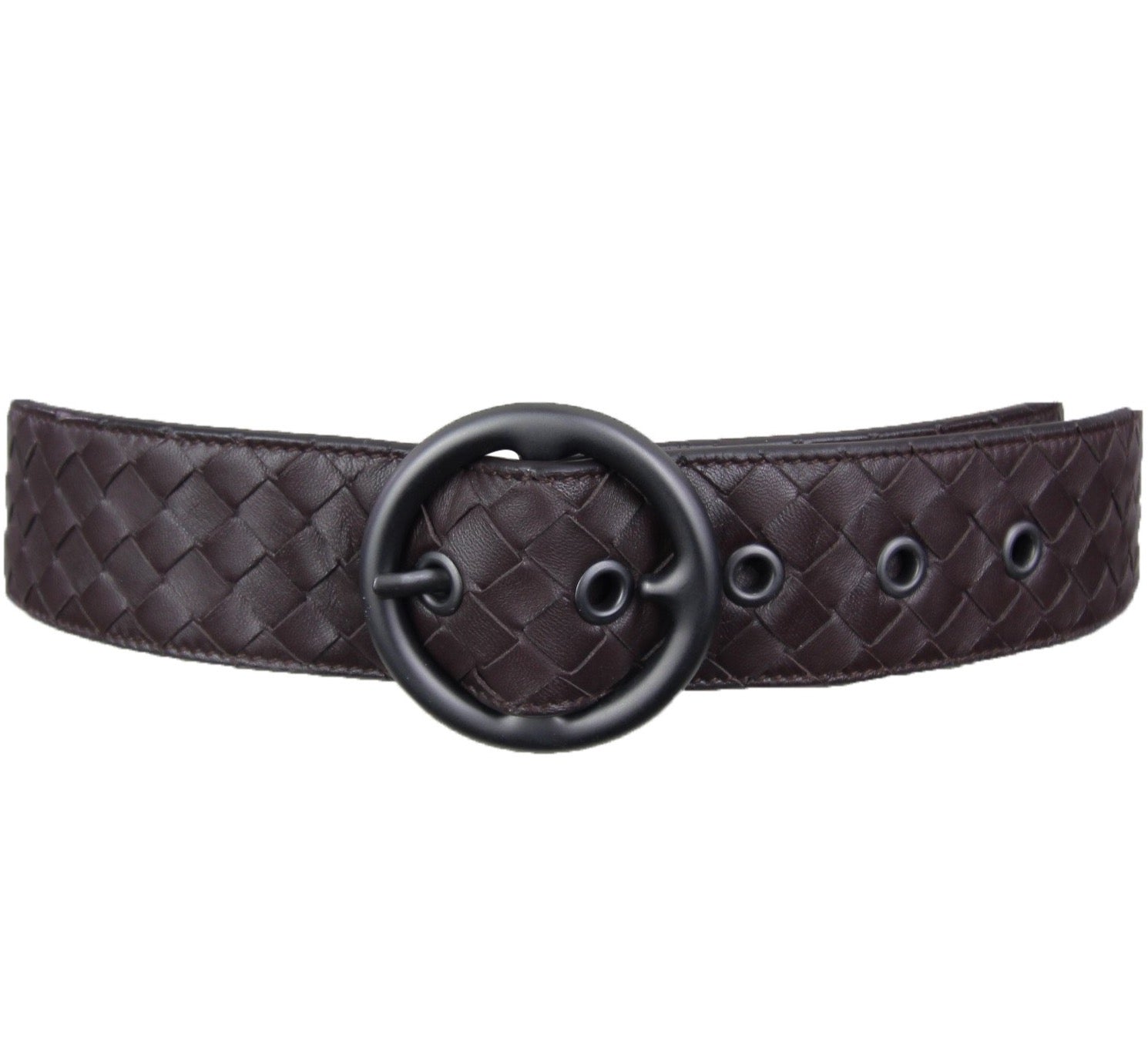 Bottega Veneta |  Woven Leather O Ring Belt || Size 32