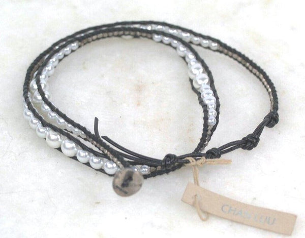 Pearl Mix  Necklace/Double Wrap Bracelet