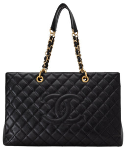 Chanel Black Rouched Large Tote Bag - Vintage Lux