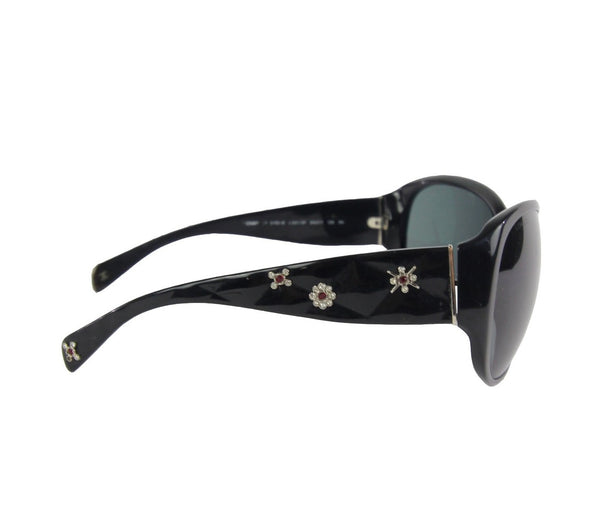 Black Quilted CC Sunglasses 5150-B