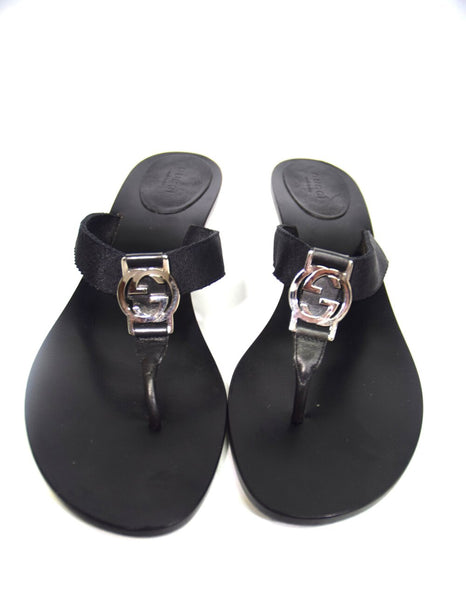 Gucci | Black Thong Slide Sz 8.5