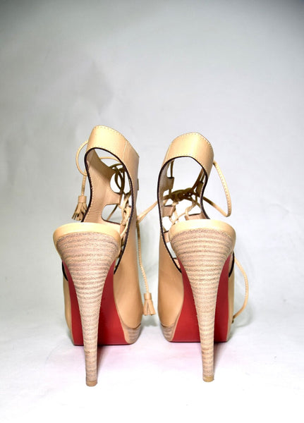 Christian Louboutin | "Miss Fortune" Lace Up Stiletto Platform Sz 8.5/38.5
