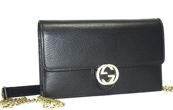 Gucci | Chain Wallet Marmont Calfskin Crossbody in Black