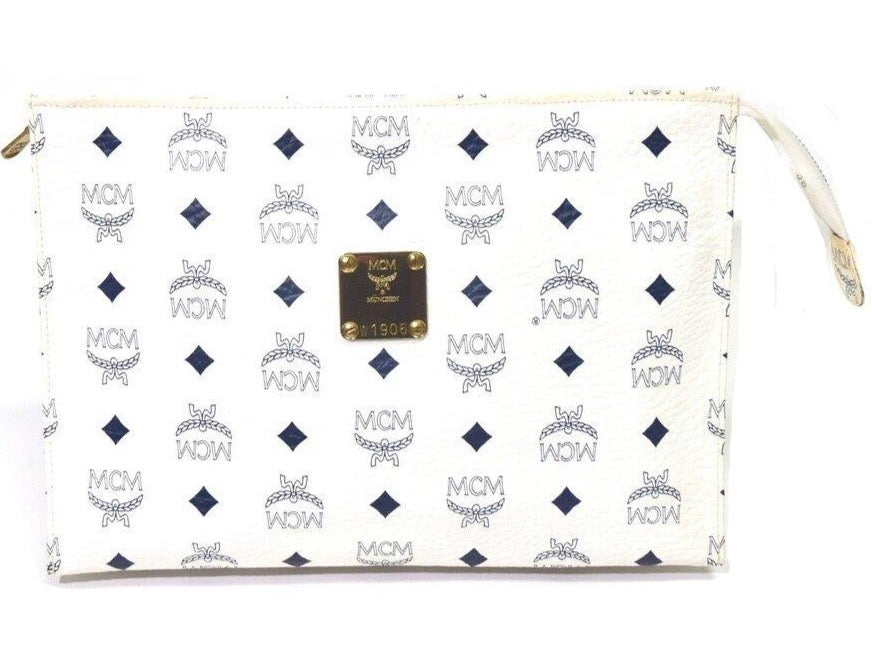 MCM | Monogram Visetos Zip Flat Pouch Poche