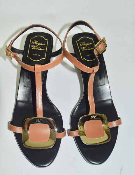 Leather Buckle Sandal | Size 9.5 US / 39.5 EU