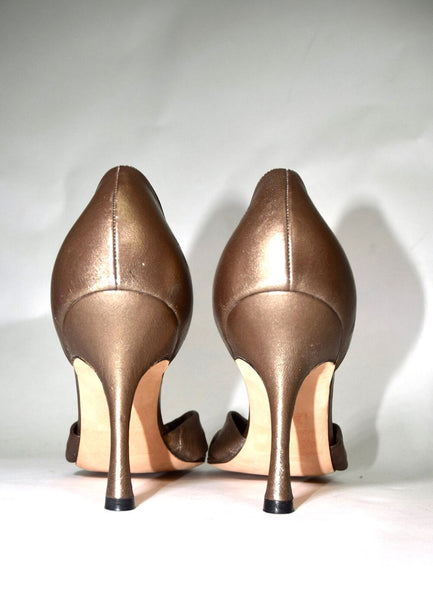Metallic Bronze Bow Pumps | Size 6 US / 36 EU