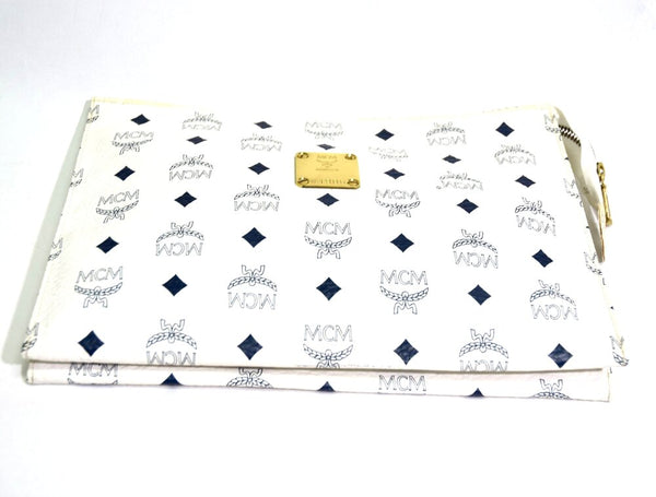 MCM | Monogram Visetos Zip Flat Pouch Poche