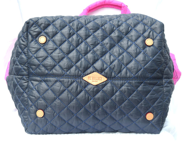 MZ Wallace | Medium Metro Pink & Navy color block Tote