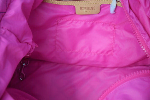 MZ Wallace | Medium Metro Pink & Navy color block Tote