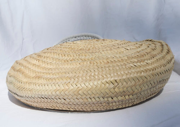 Round Straw Beach Tote