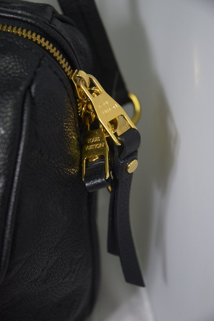 LOUIS VUITTON Speedy 30 Bandouliere Empreinte Leather Noir