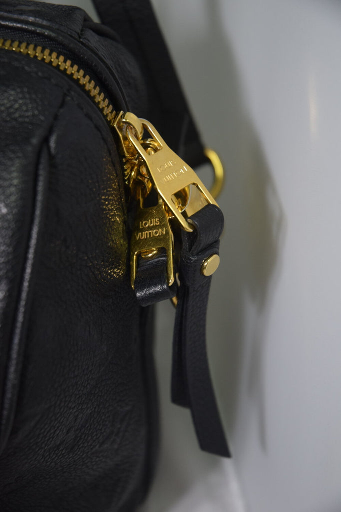 LOUIS VUITTON Speedy 30 Bandouliere Empreinte Leather Noir Handbag